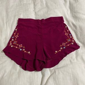 High waist boho and dainty floral shorts